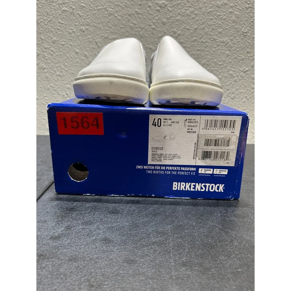 Birkenstock Oswego Natural Leather White EU 40 US L9 M7 Womens Mens